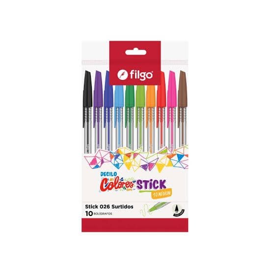 FILGO BOLIGRAFOS *10 COLORES