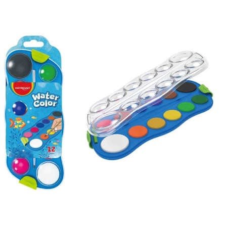 ACUARELA 12 COLORES KEYROAD