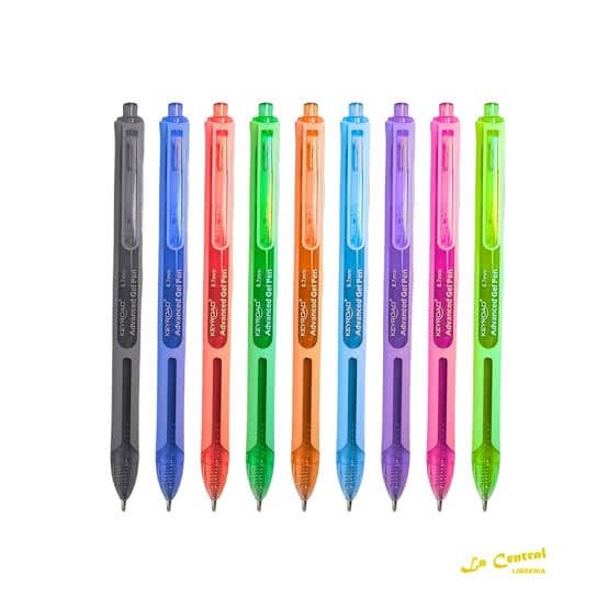 CELESTE BOLIGRAFO GEL RETRACTIL 0.7MM KEYROAD