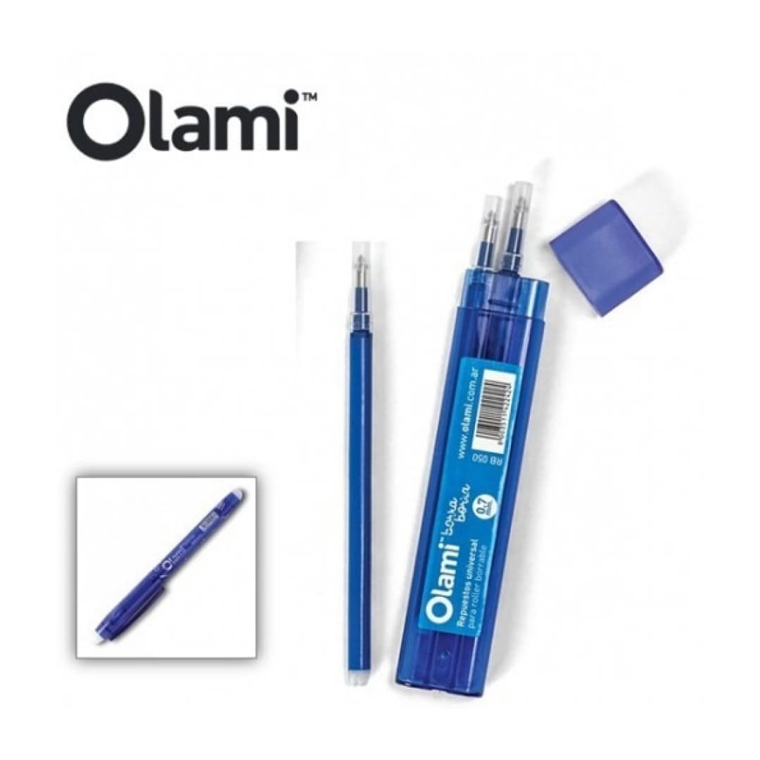 REPUESTO BOLIGRAFO AZUL CAJA X3 OLAMI