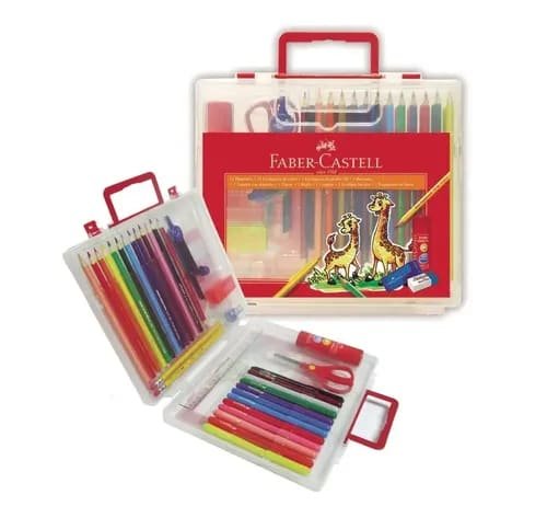 Kit Valijita Plástica Escolar X 33 Piezas FABER CASTELL