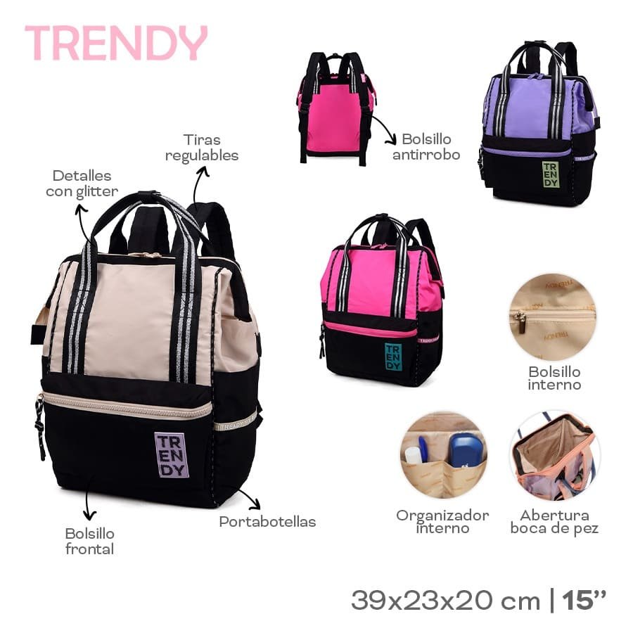 MOCHILA IMPERMEABLE TRENDY