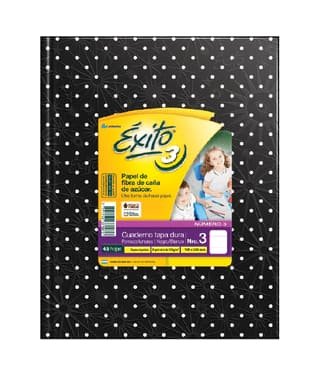 7791762000508 CUADERNO NEGRO 48HJS RAYADO E3 LUNARES EXITO