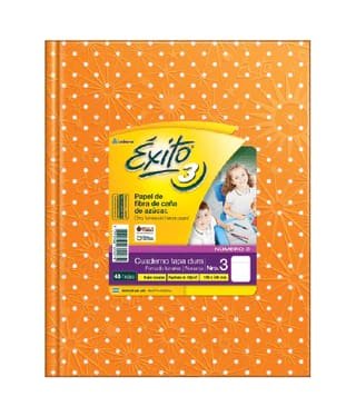 7791762374074 CUADERNO NARANJA 48HJS RAYADO E3 LUNARES EXITO