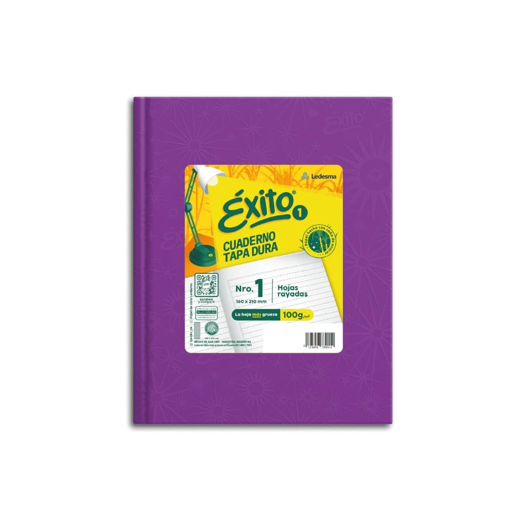 7791762421075 CUADERNO LILA 48HJS RAYADO E1 UNIVERSO EXITO