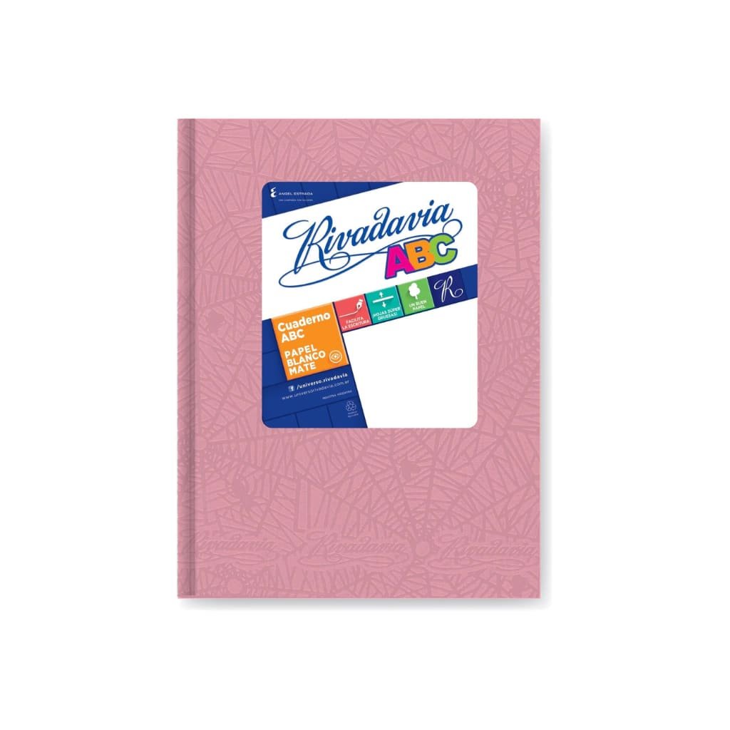 7792216050728 CUADERNO ROSA ABC 50HJS RAYADO RIVADAVIA