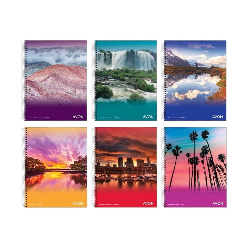 CUADERNO ESPIRAL 84HJS CUADRICULADO AVON