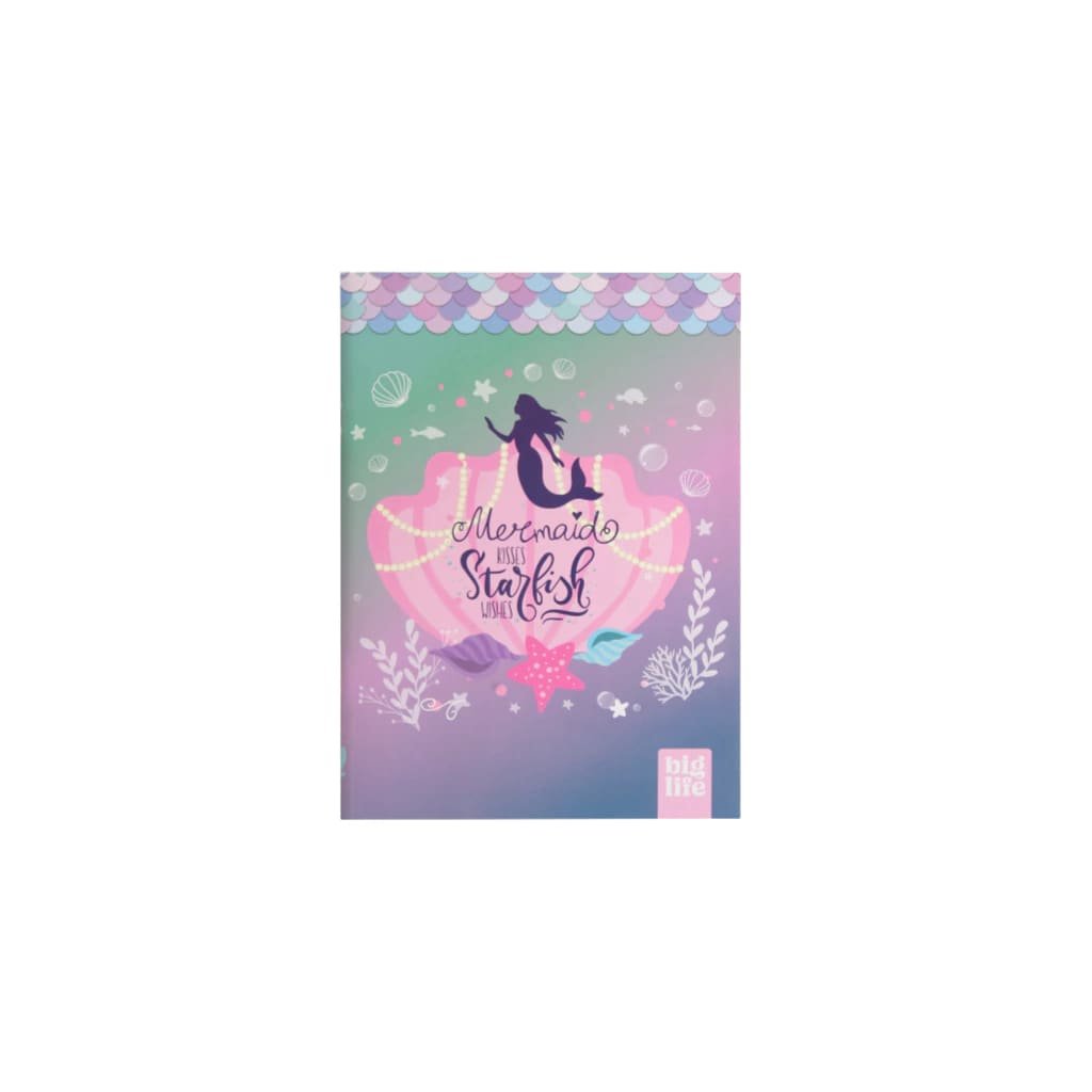 CUADERNO ABROCHADO MERMAID 3 48HJS RAYADO BIG LIFE
