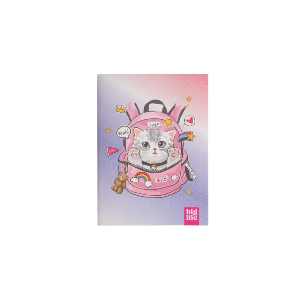 CUADERNO ABROCHADO COQUETTE 1 48HJS RAYADO BIG LIFE