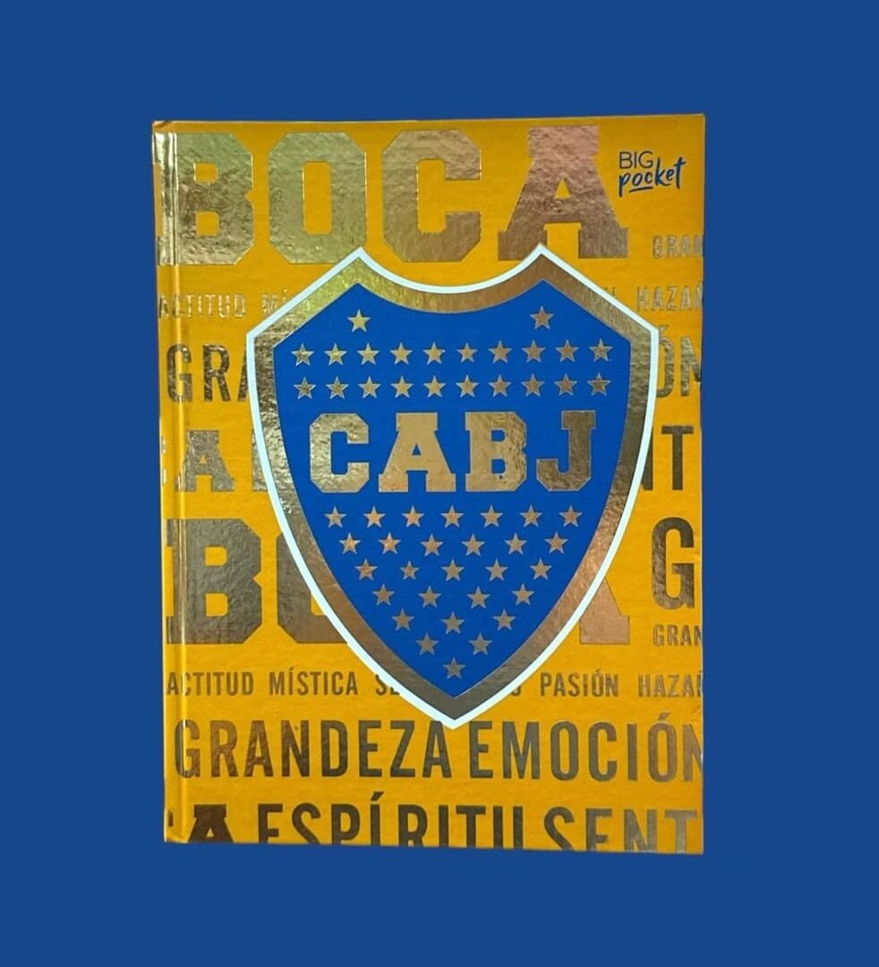 7798367896987 CUADERNO ESCOLAR T/D BOCA JUNIORS 48HJS RAYADO PPR