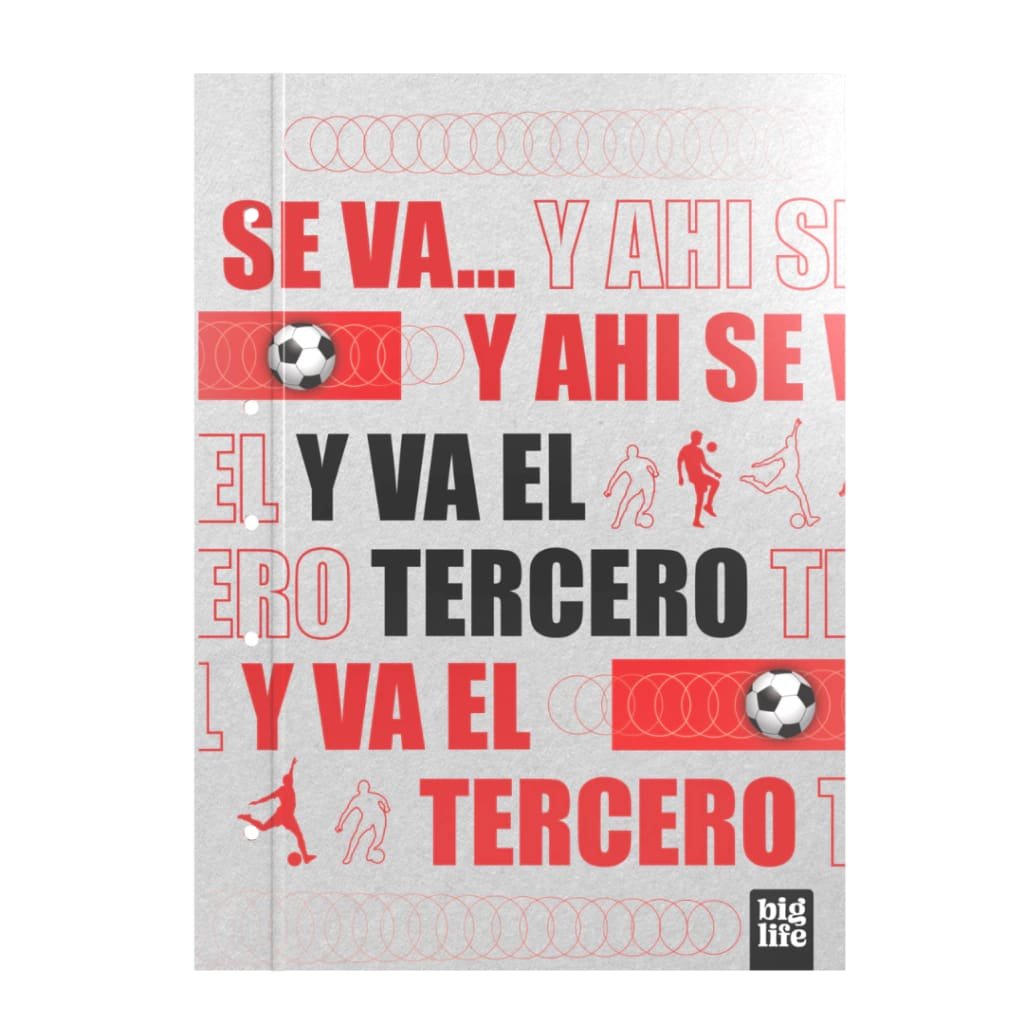 CARPETA A4 2 TAPAS FUTBOL ROJO BIG LIFE