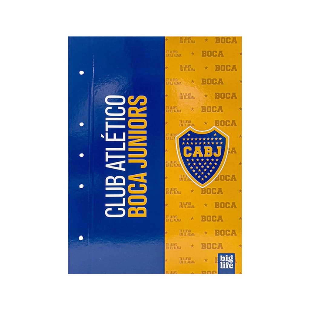 CARPETA A4 2 TAPAS BOCA JUNIORS BIG LIFE