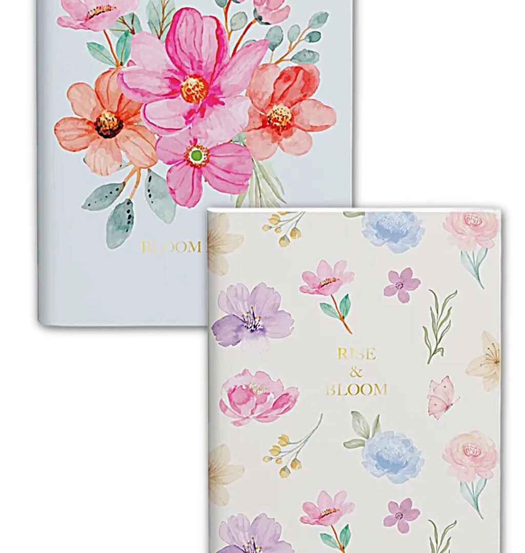 Cuaderno 16x21 T/F Cosido a hilo 48 hjs RAYADO Garden MOOVING