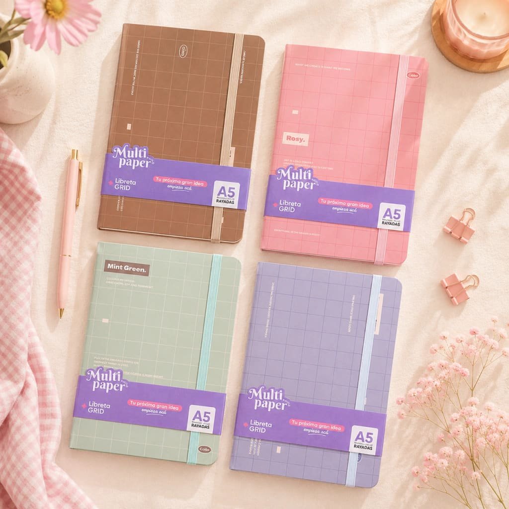 LIBRETA T/D A5 96HJS RAYADO MULTIPAPER