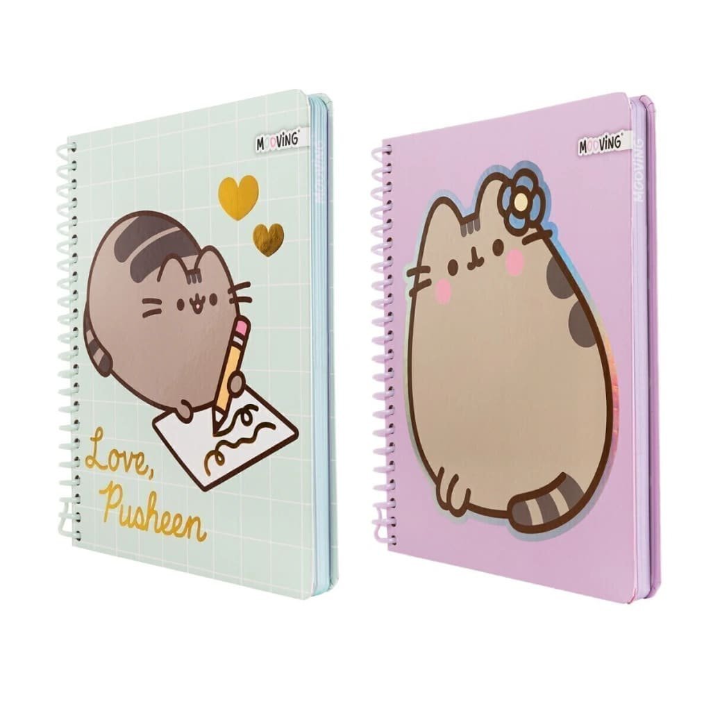 CUADERNO PREMIUM 1/2 OFICIO PUSHEEN 96 HJS RAYADO MOOVING