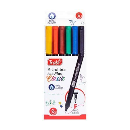 Marcadores De Colores Fine Plus Trabi x6