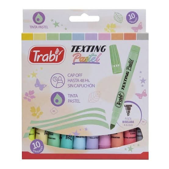 Resaltadores De Colores Pastel Trabi x10