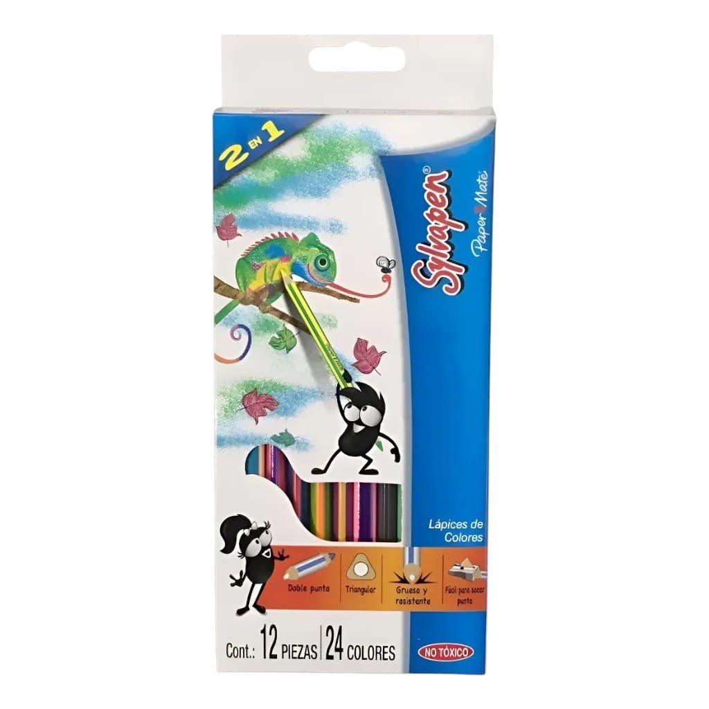 LAPIZ COLOR X12 2EN1 PAPERMATE