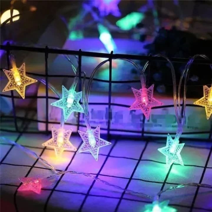 luz navidad 28 led estrella multicolor