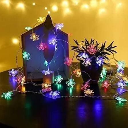 luz navidad 28 led nieve multicolor