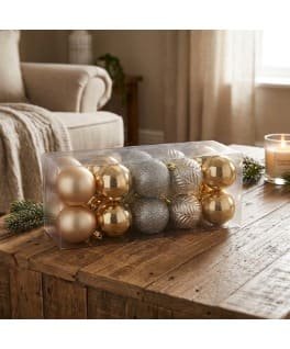 5CM SETX20 PCS BOLAS NAVIDEÑAS DORADA
