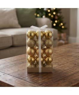 5CM SETX30PCS BOLAS NAVIDEÑAS DORADO