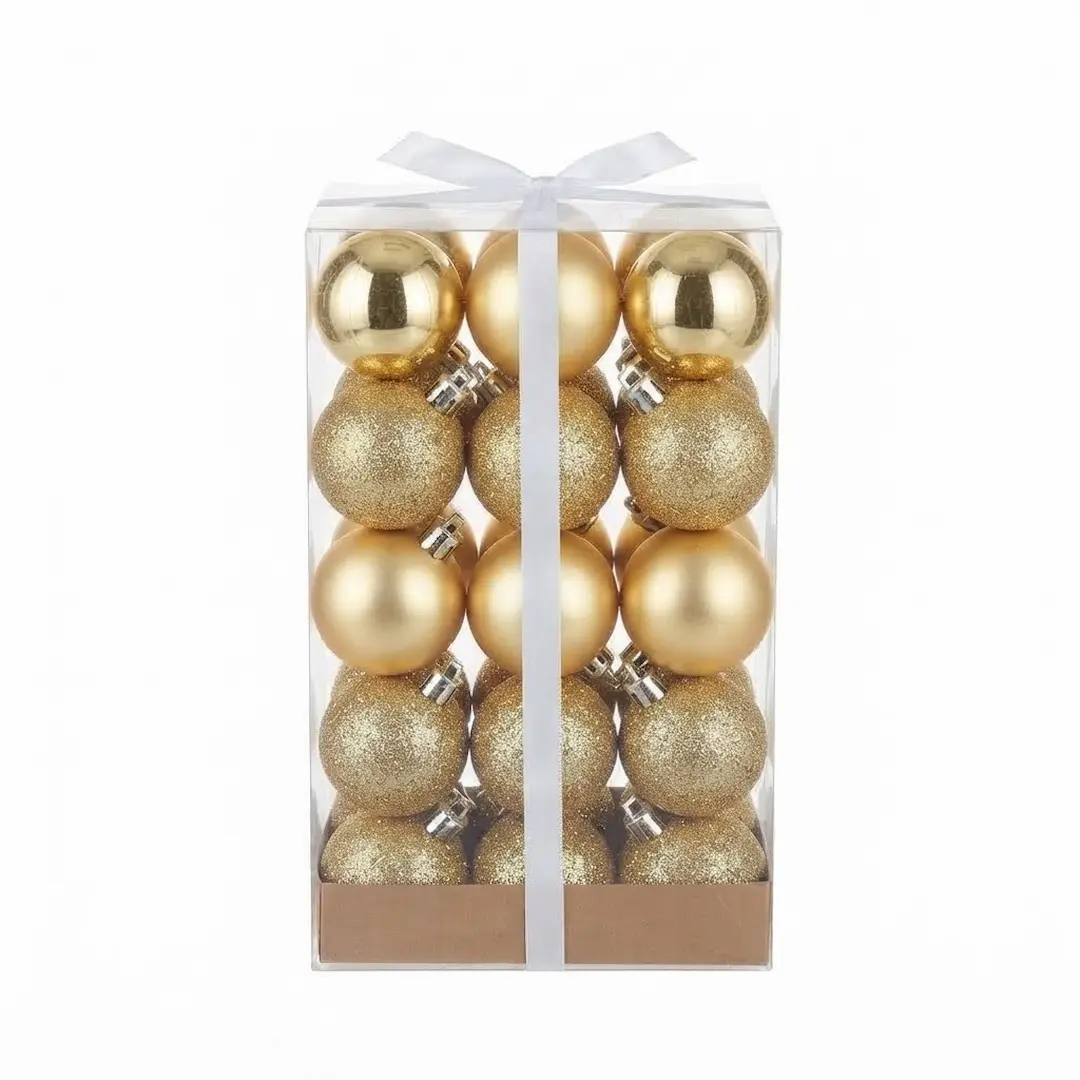 BOLAS DE NAVIDAD DORADO 5CM x30