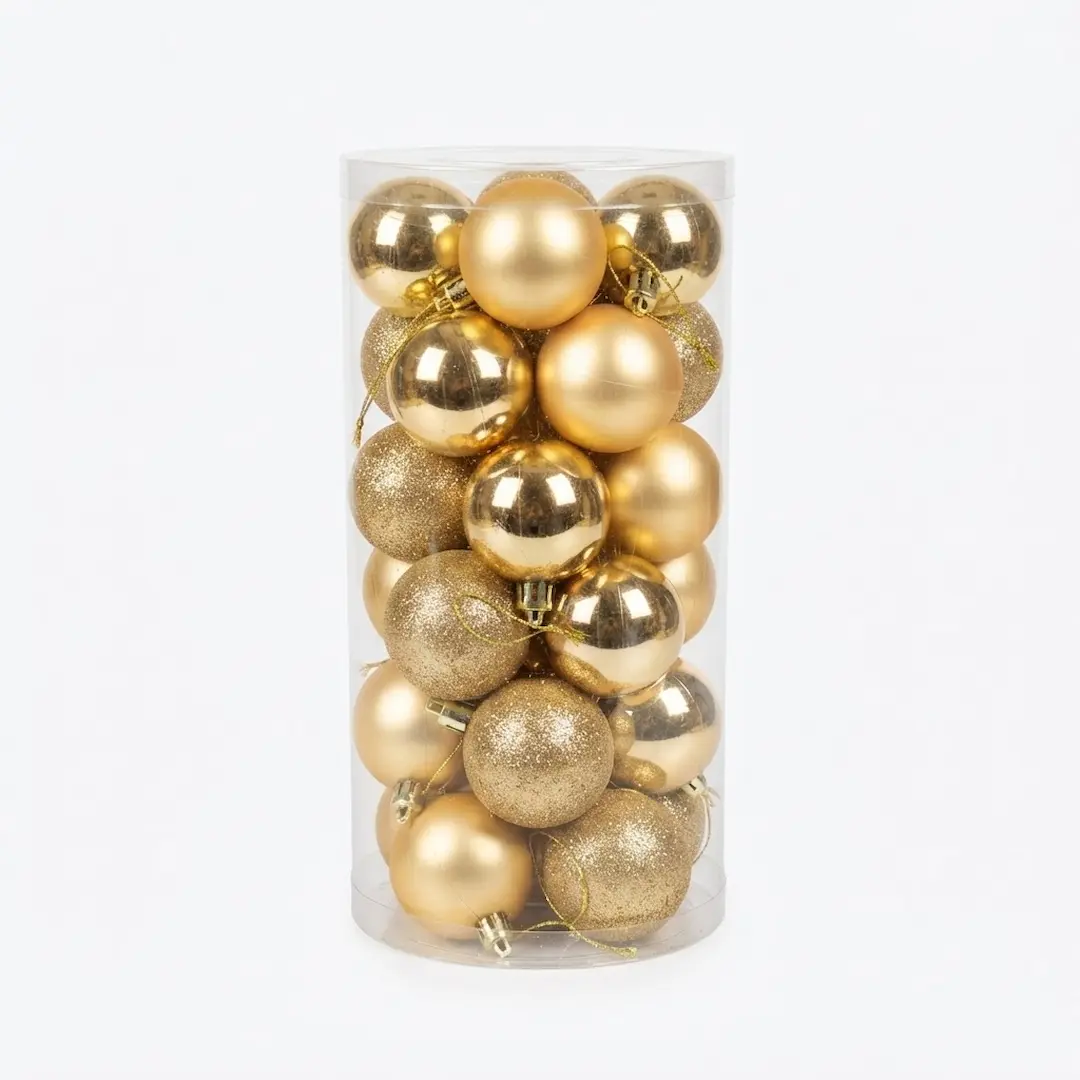 BOLAS DE NAVIDAD DORADO 5CM x30