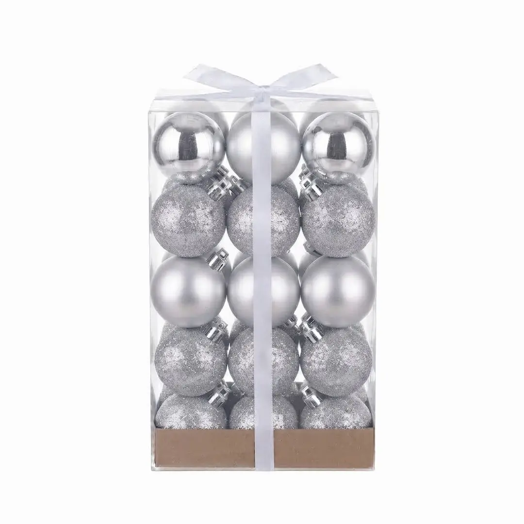 7790780142320P BOLAS DE NAVIDAD PLATEADO 7CM x30