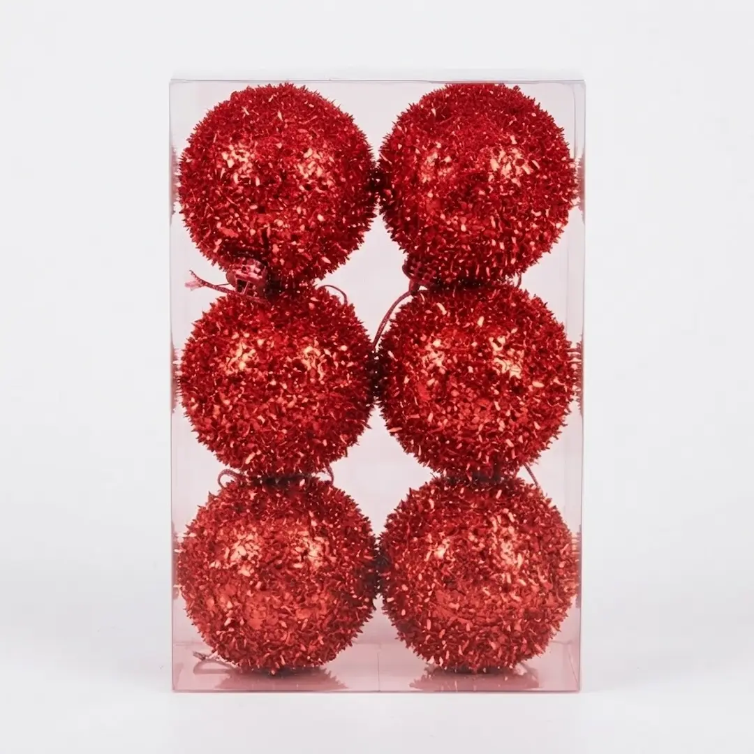 7790780144164 BOLAS DE NAVIDAD ROJO 7CM x6