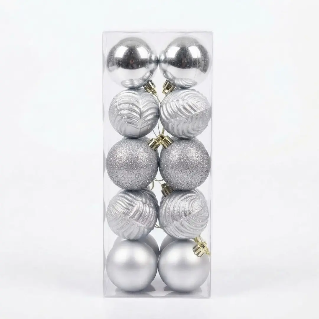 7790780145994B BOLAS DE NAVIDAD PLATEADO 5CM x20