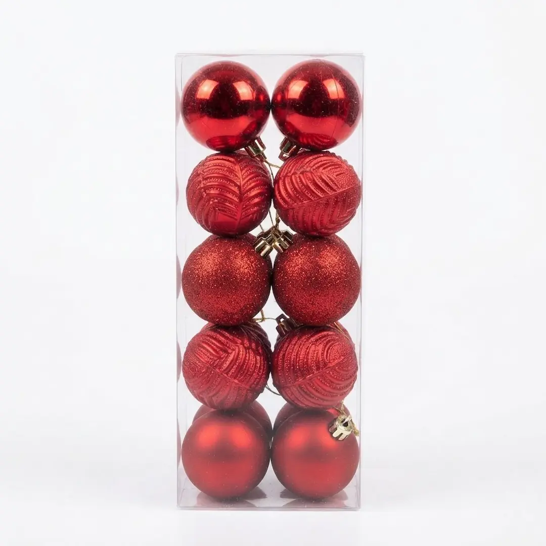 7790780145994C BOLAS DE NAVIDAD ROJO 5CM x20