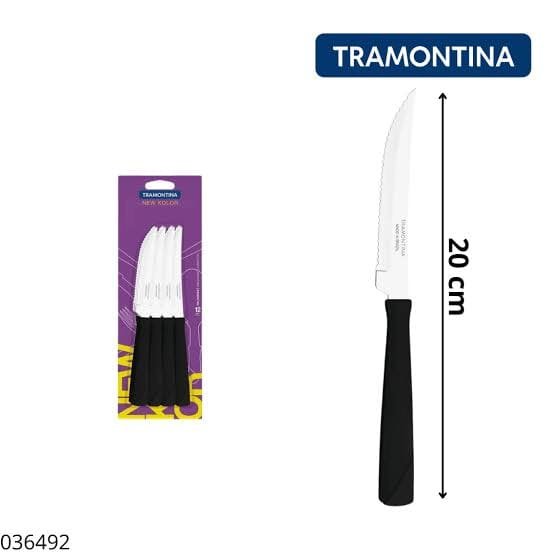 Cuchillo Tramontina New Kolor x12 Negro