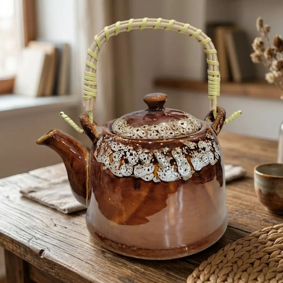 Tetera de Porcelana 800ml Vintage Claro