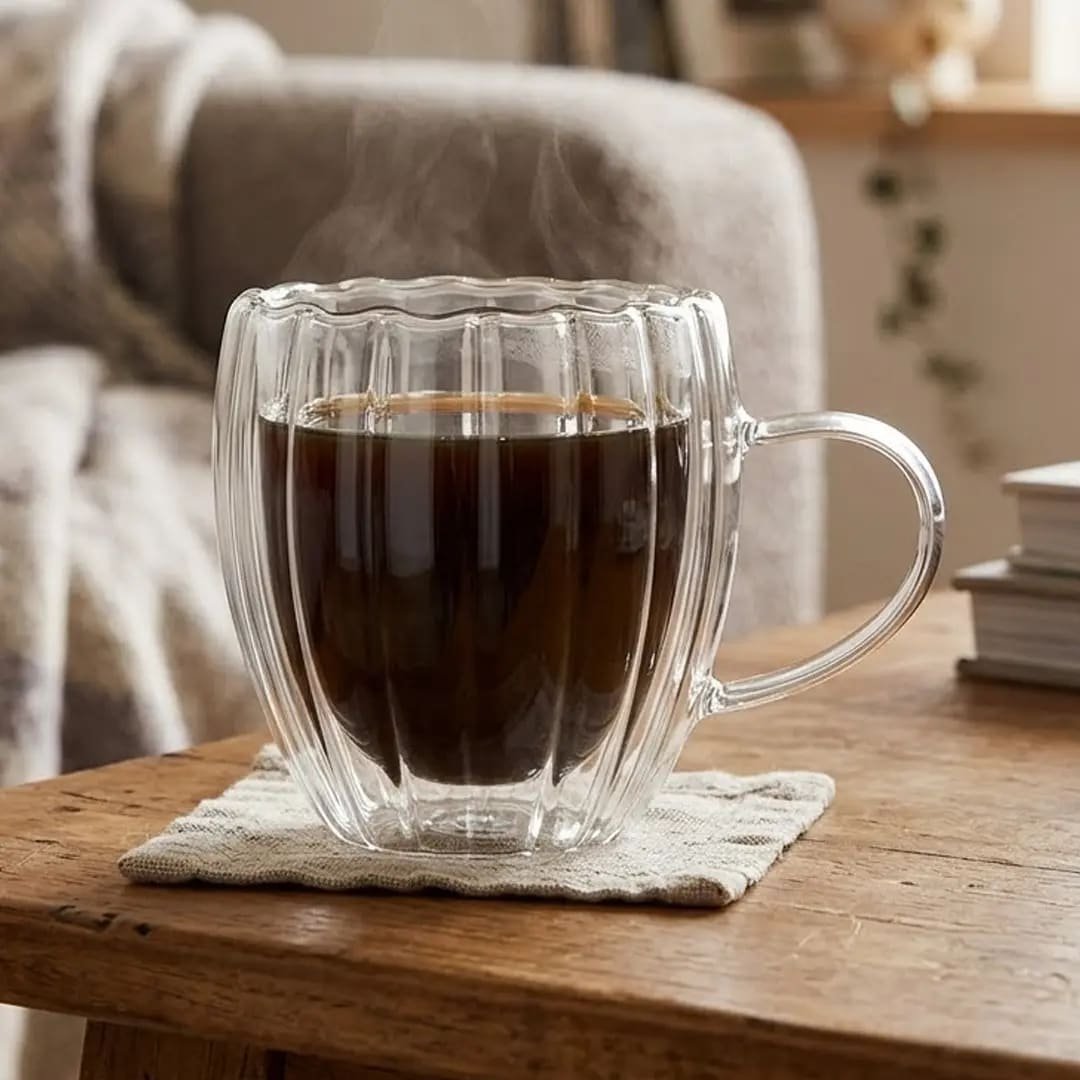 Taza Doble Vidrio 80ml