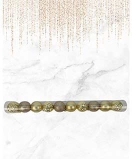 5CM SETX10 BOLAS NAVIDEÑAS DORADO
