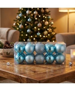 7CM SETX20PCS BOLAS NAVIDEÑAS CELESTE