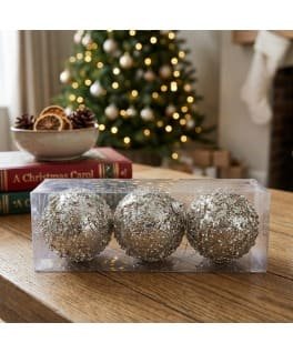 7790780144218 8CM SETX3 BOLAS NAVIDEÑAS BEIGE