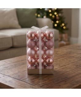 7790780142382RV 6CM SETX30PCS BOLAS NAVIDEÑAS ROSA VIEJO