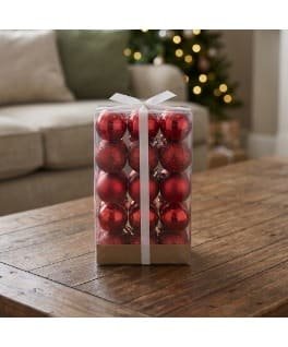 701214R 5CM SETX30PCS BOLAS NAVIDEÑAS ROJO