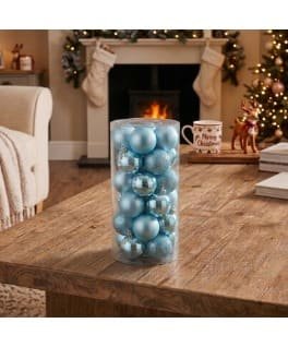 7790780142313C 6CM SETX30PCS BOLAS NAVIDEÑAS CELESTE