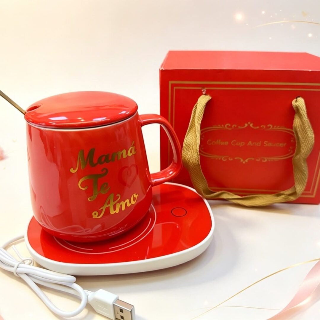 SET REGALOS TAZA CERAMICA C/CALENTADOR USB