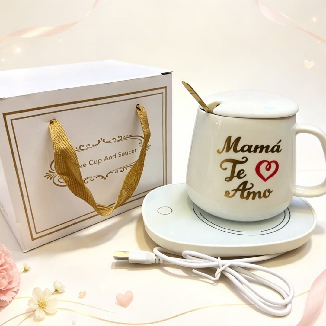 SET REGALOS TAZA CERAMICA C/CALENTADOR USB