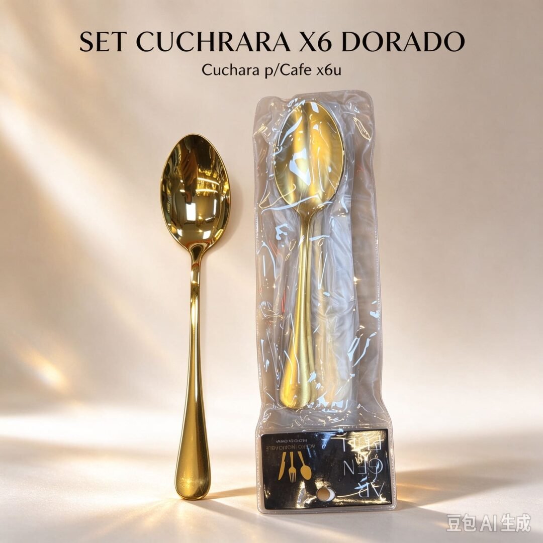SET CUCHRARA X6 DORADO