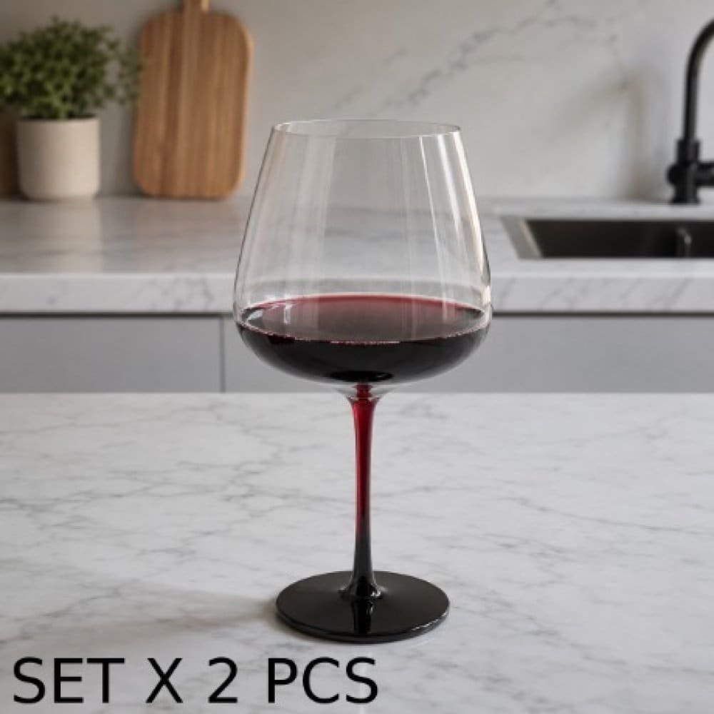 470ML SETX2 COPA VIDRIO BASE NEGRA
