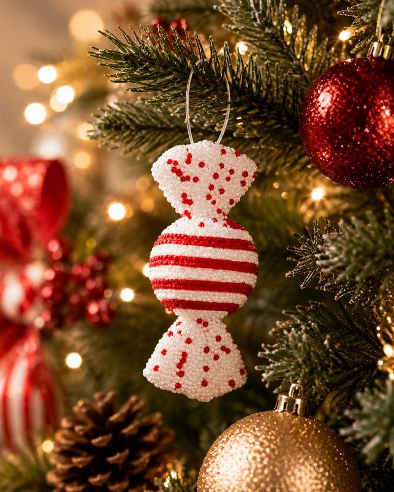 ADORNO NAVIDAD FORMA CALAMELO 15CM