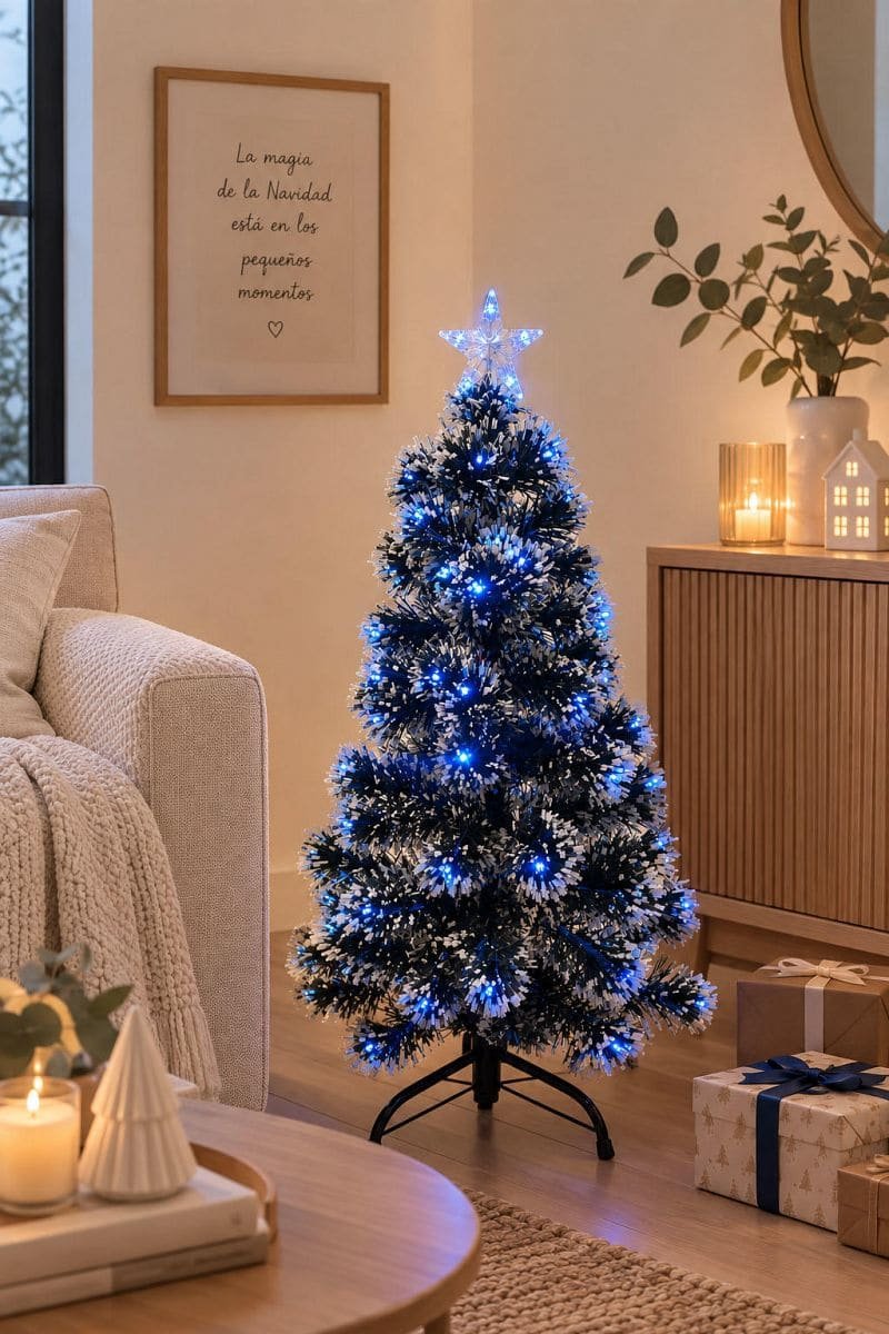 ARBOL NAVIDAD NEV.LUZ 90CM