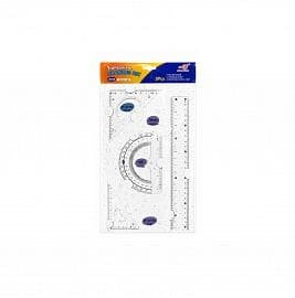 SET REGLA X3 TRAPARENTE 30CM