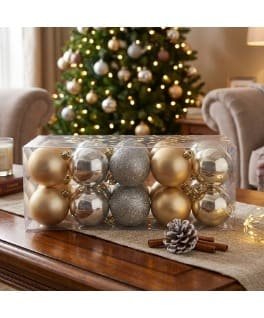 704863D.jpg 5CM SETX20PCS BOLAS NAVIDEÑAS DORADO