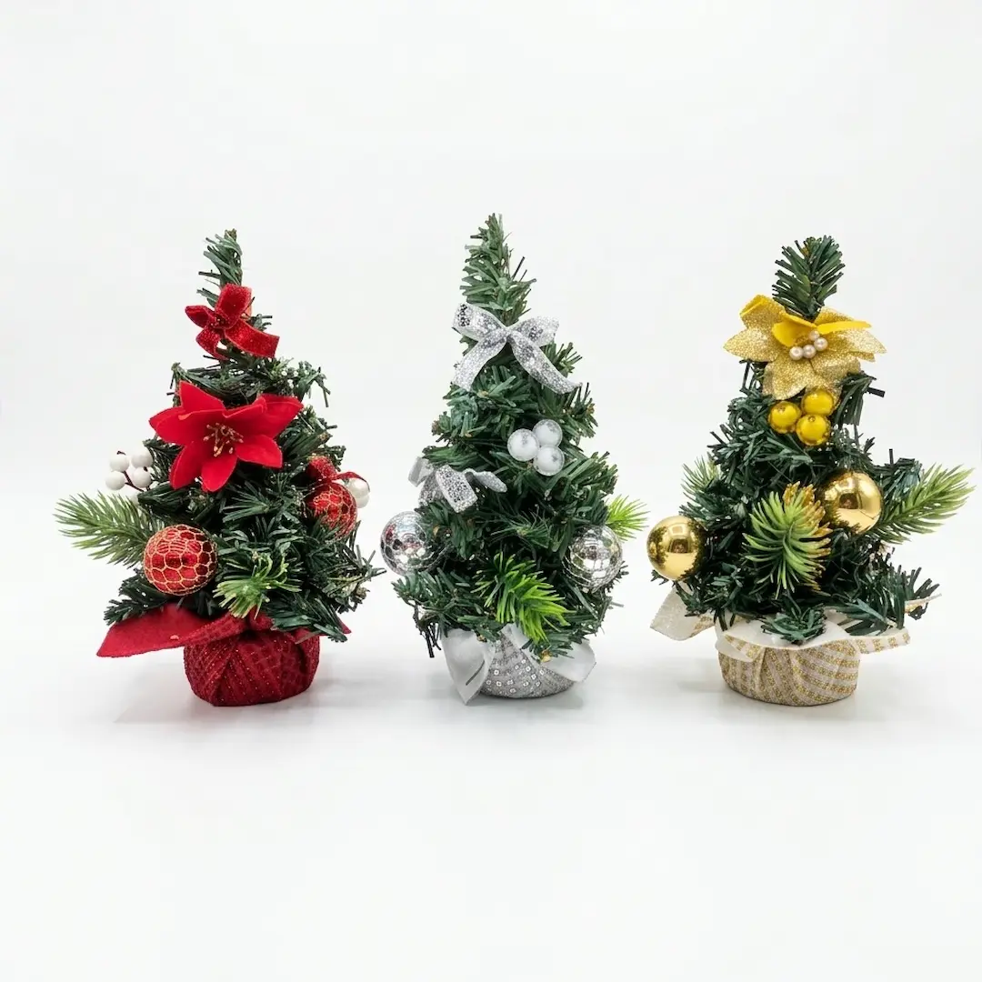 ARBOL DE NAVIDAD DE MESA CON ACCESORIOS 20CM